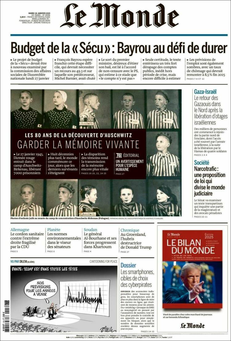 Portada de Le Monde (Francia)