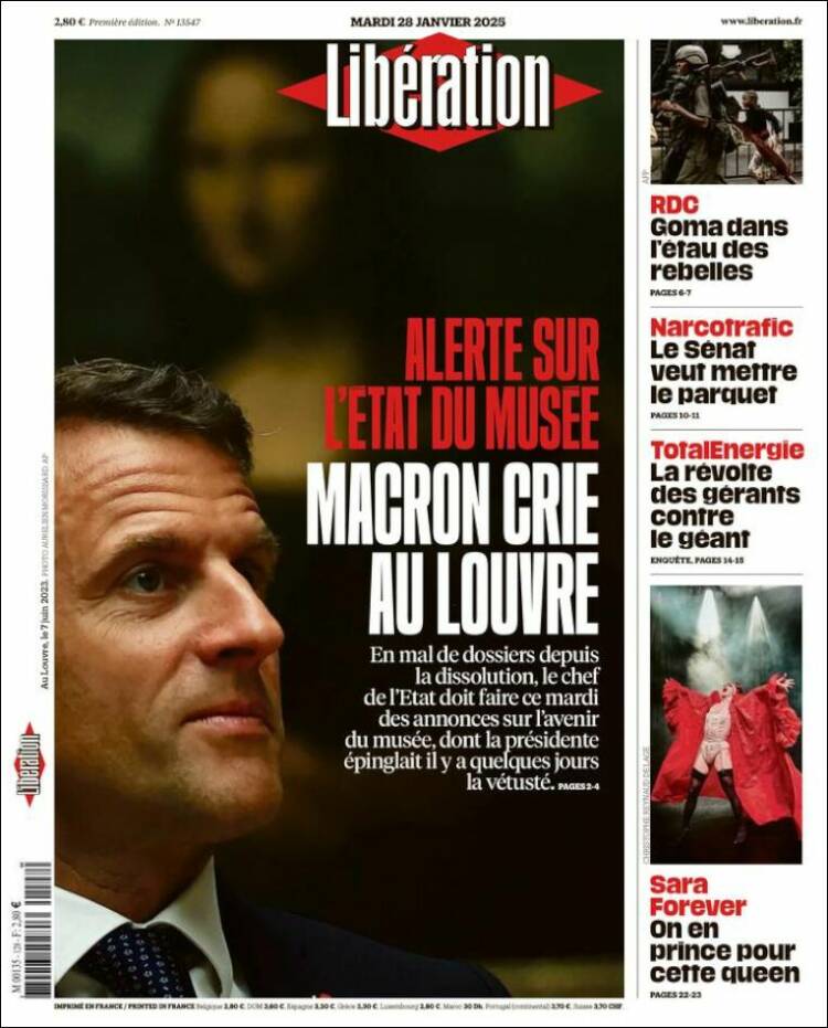 Portada de Libération (Francia)