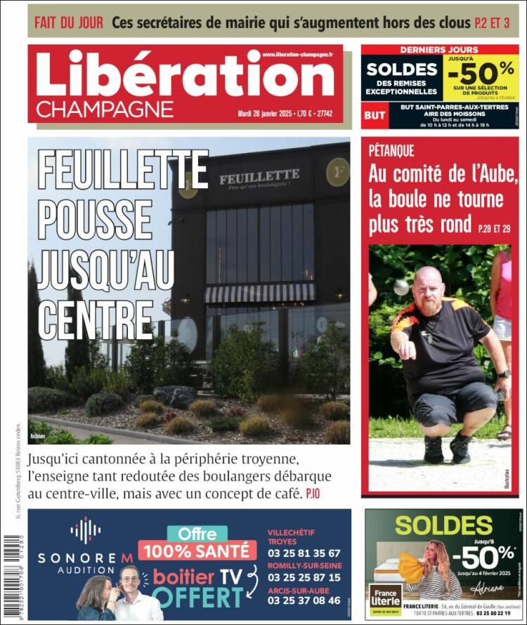 Portada de Libération Champagne (Francia)