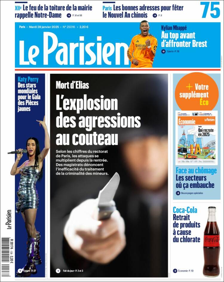 Portada de Le Parisien (Francia)