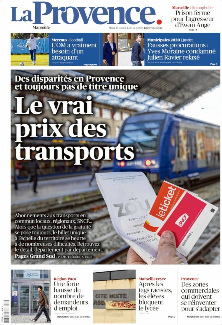 Portada de La Provence (Francia)