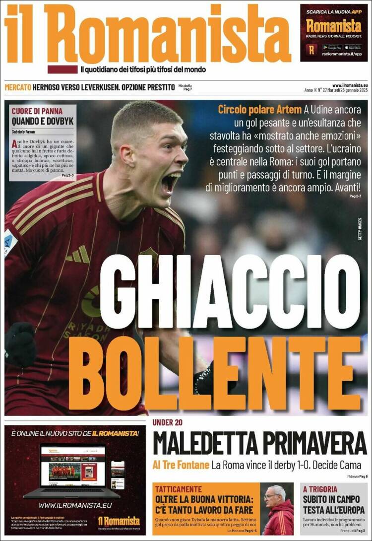 Portada de Romanista (Italia)