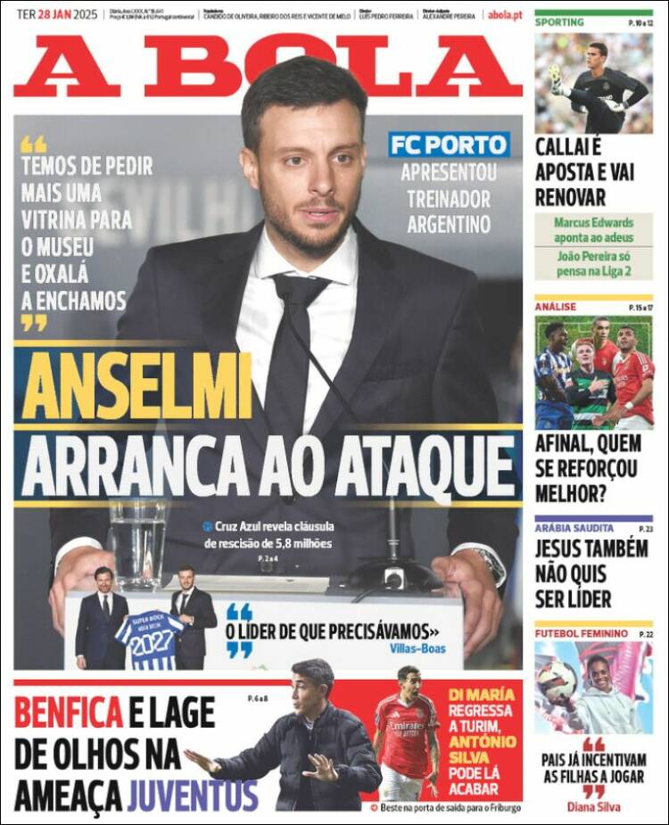 Portada de A Bola (Portugal)