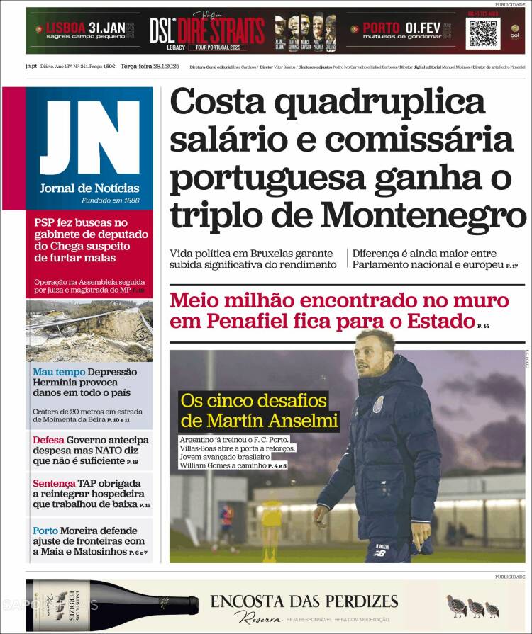 Portada de Jornal de Notícias (Portugal)
