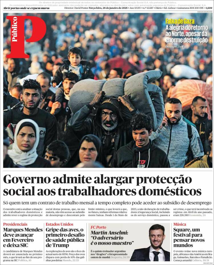 Portada de Público (Portugal)