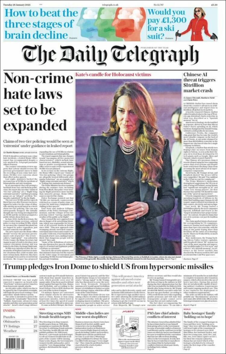 Portada de Daily Telegraph (United Kingdom)