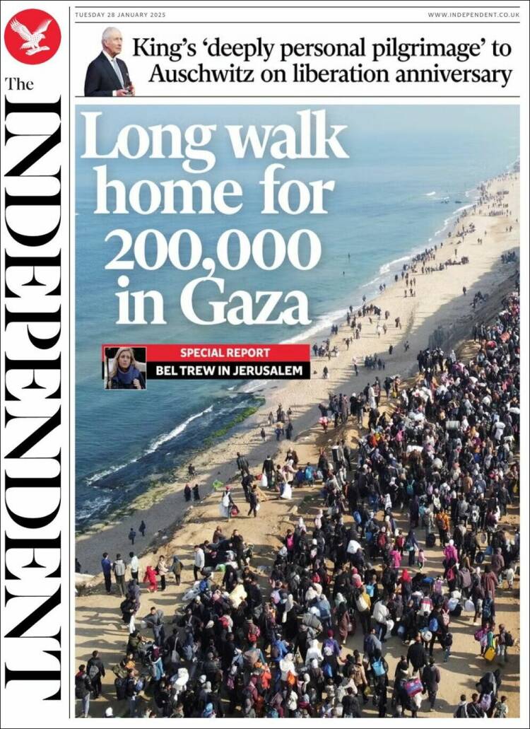 Portada de The Independent (Reino Unido)