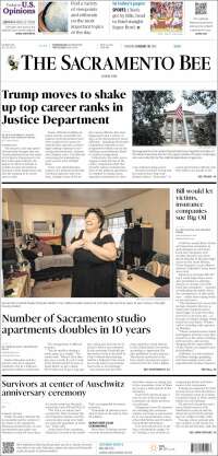 Portada de The Sacramento Bee (États-Unis)