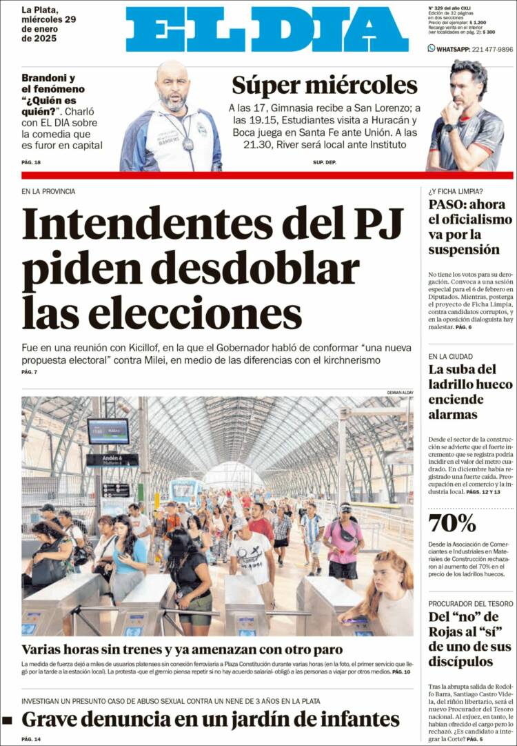 Portada de El Día de la Plata (Argentina)