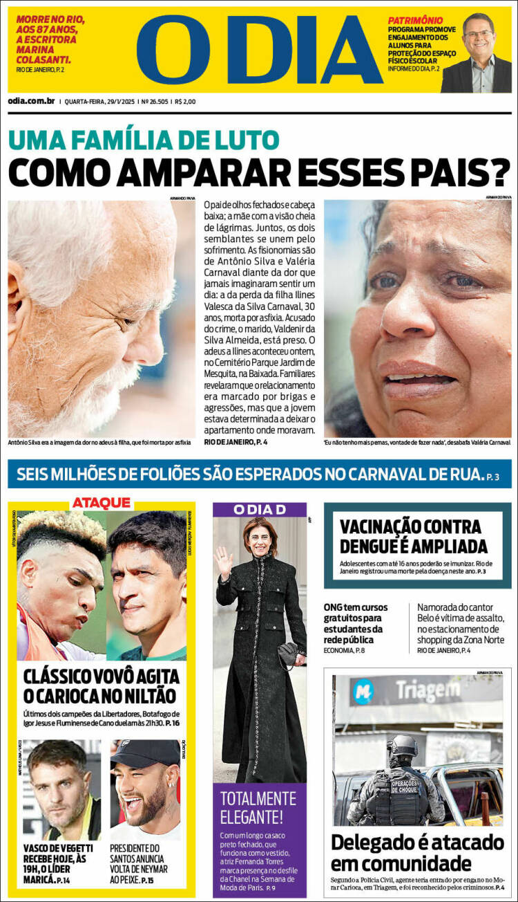 Portada de O Dia (Brasil)