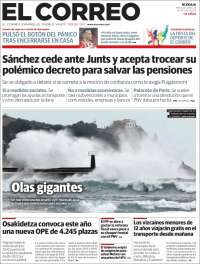 Portada de El Correo (Espagne)