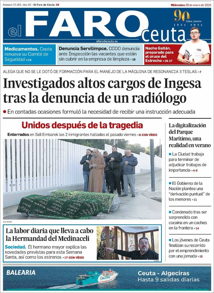 Portada de El Faro de Ceuta (España)