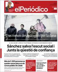 Portada de El Periódico de Catalunya (España)