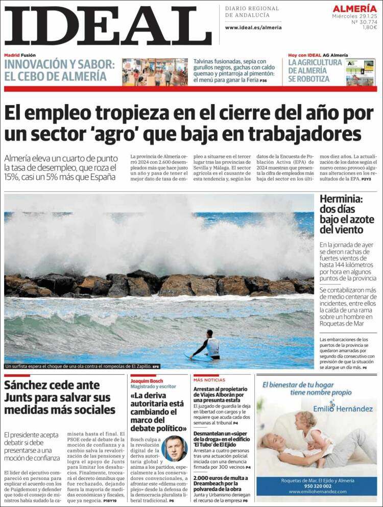 Portada de Ideal Almeria (España)