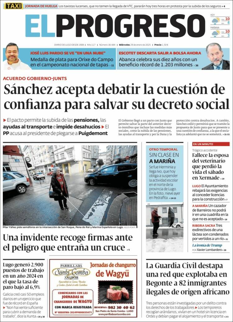 Portada de El Progreso (España)