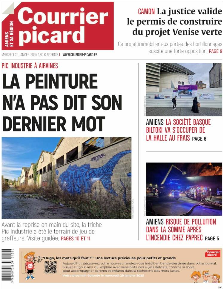 Portada de Courrier Picard (Francia)