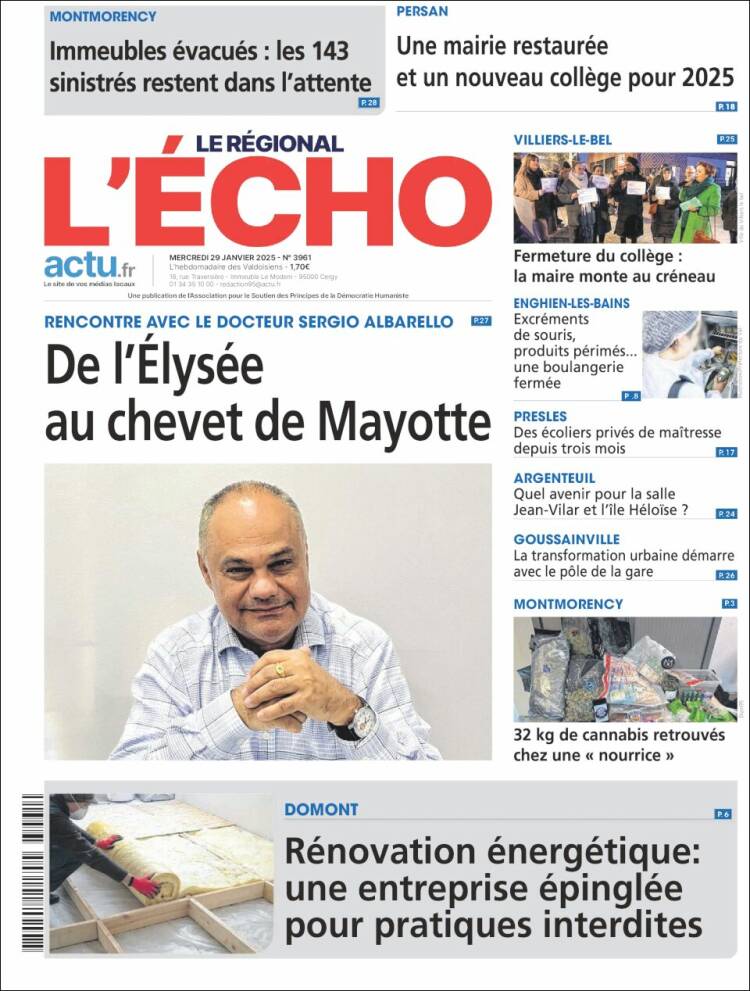 Portada de L'Echo de la Haute-Vienne (Francia)