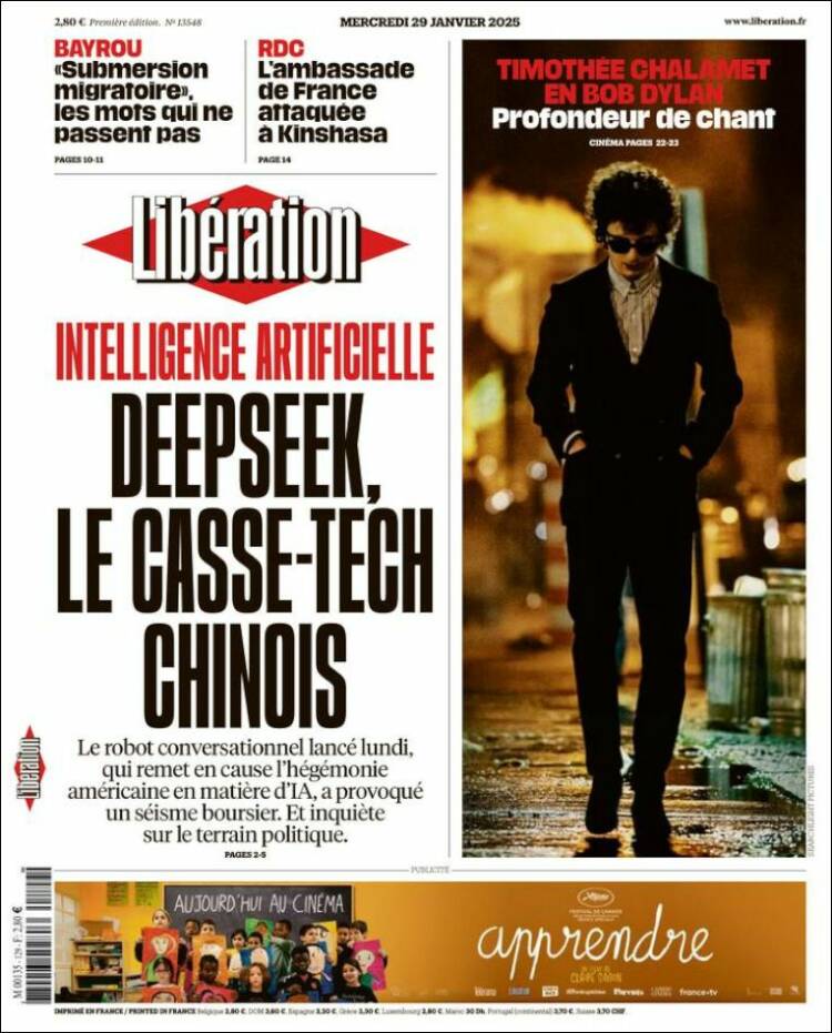 Portada de Libération (Francia)