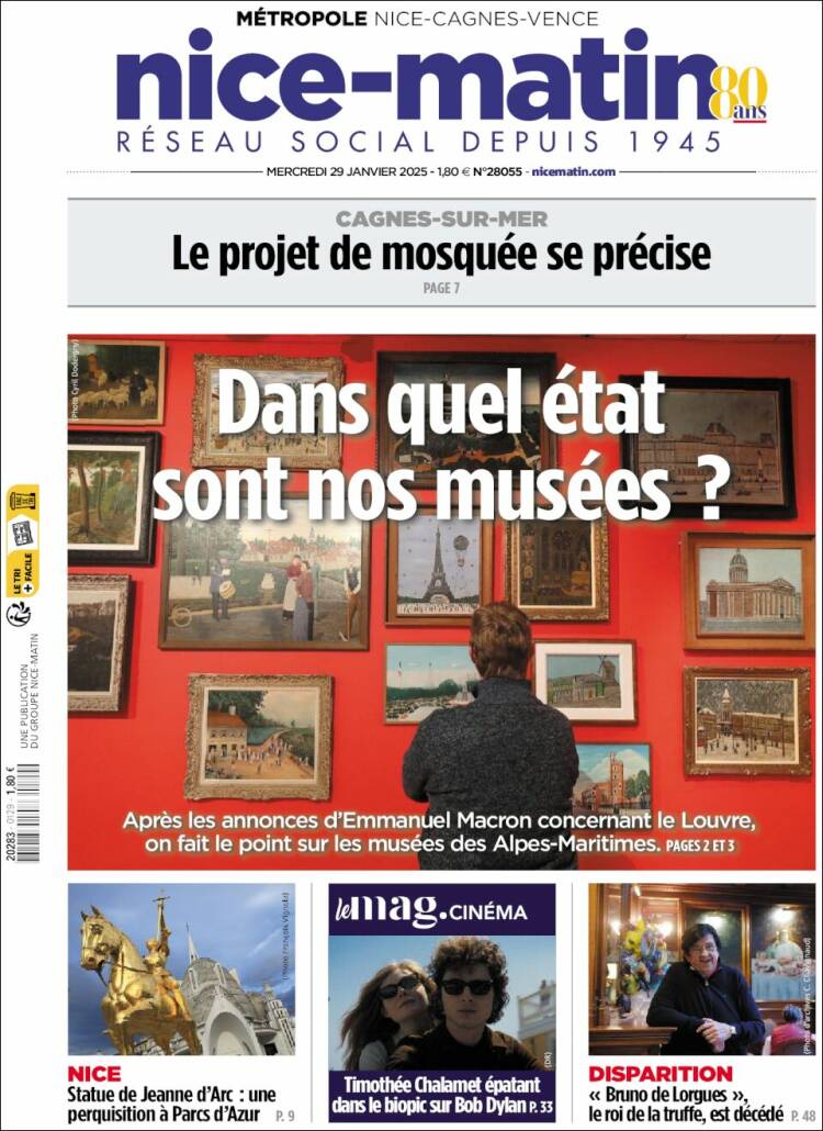Portada de Nice-Matin (Francia)