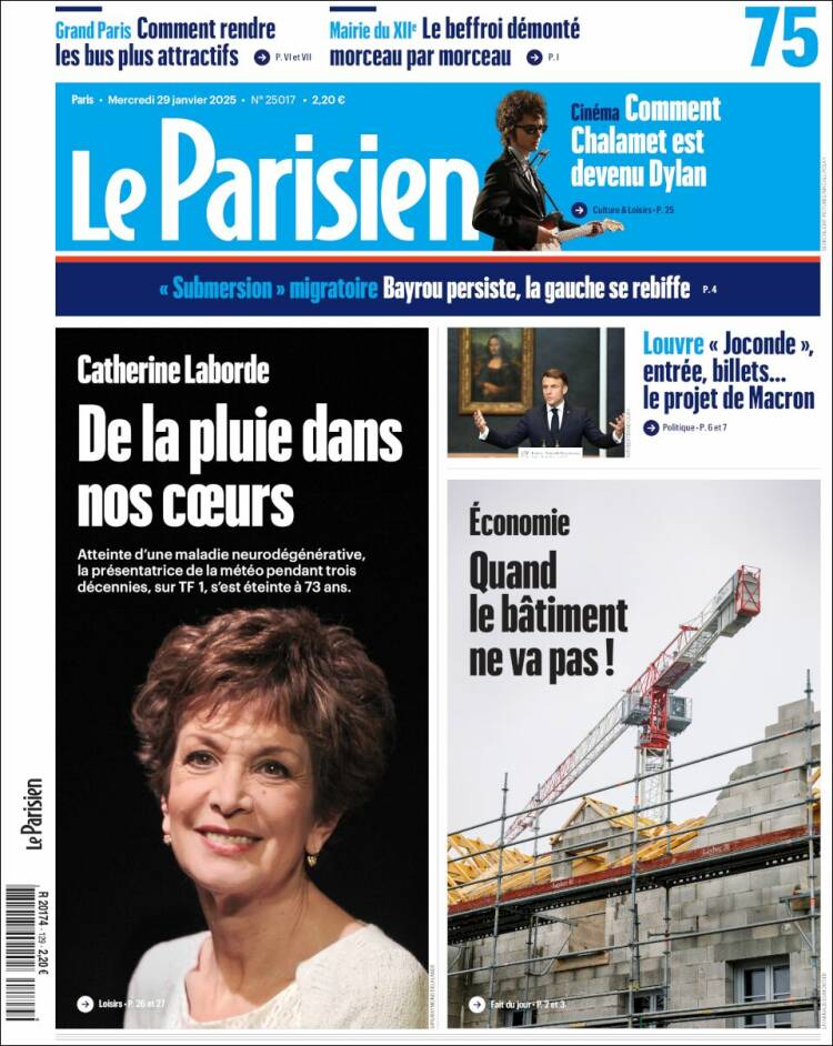 Portada de Le Parisien (Francia)
