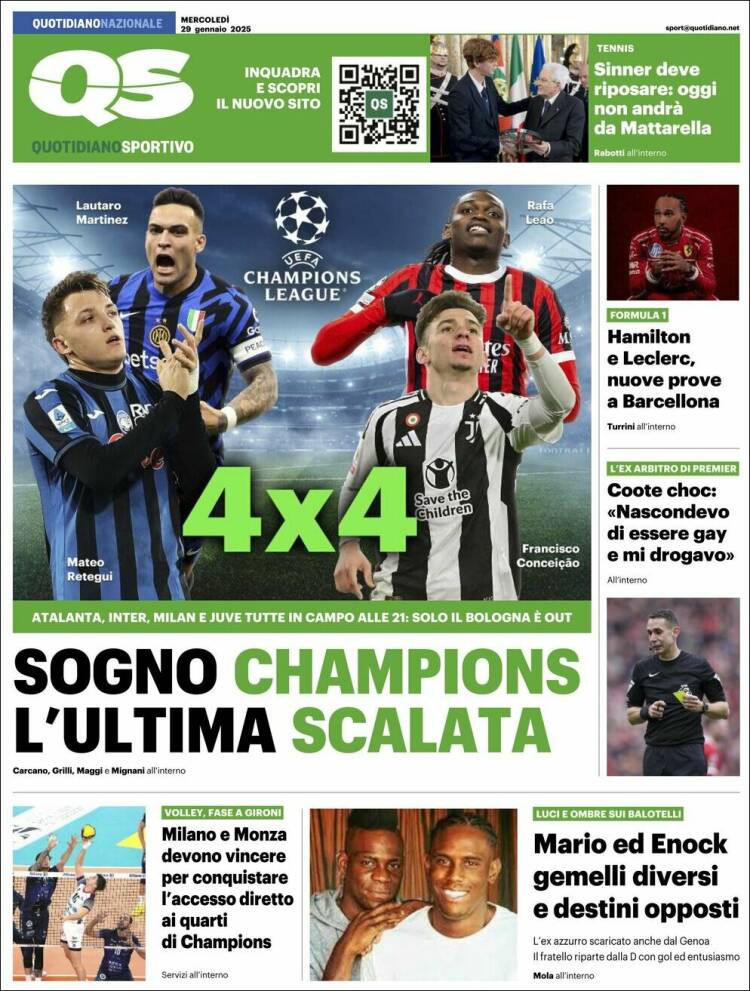 Portada de Quotidiano Sportivo (Italia)