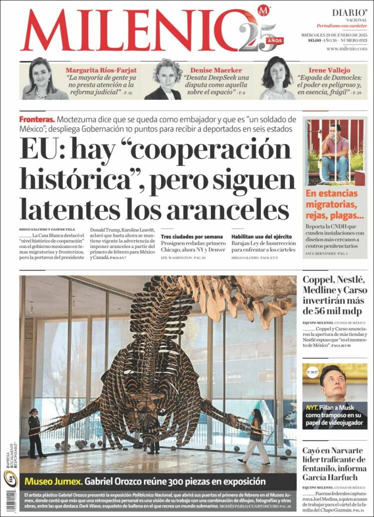 Portada de Milenio (M&eacute;xico)