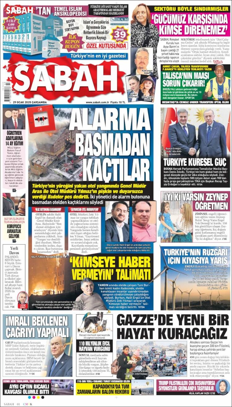 Portada de Sabah (Turqu&iacute;a)