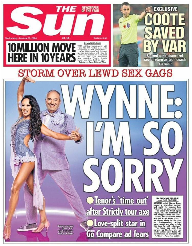 Portada de The Sun (Reino Unido)