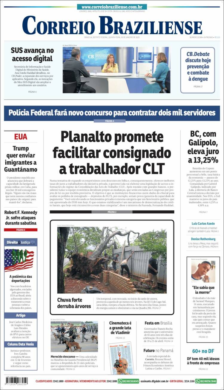Portada de Correio Braziliense (Brasil)
