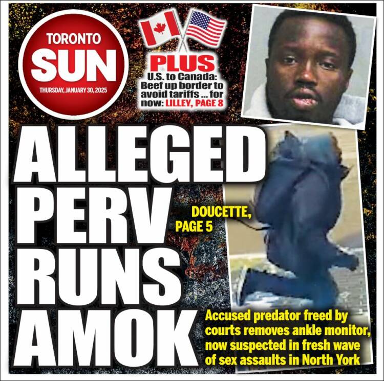 Portada de The Toronto Sun (Canadá)