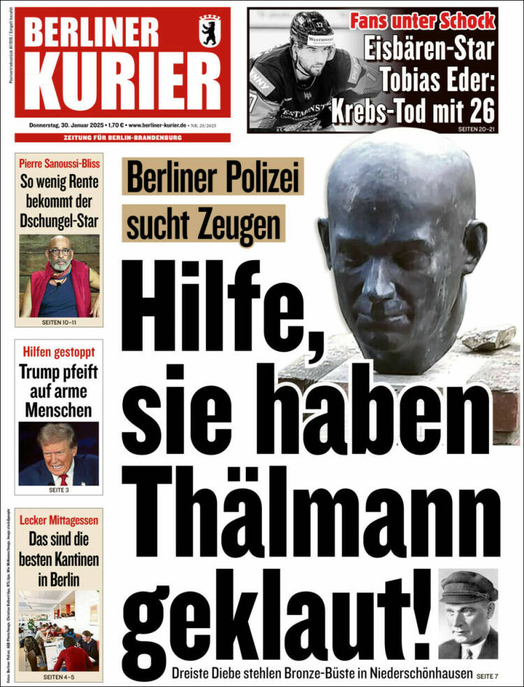 Portada de Berliner Kurier - Startseite BK (Alemania)
