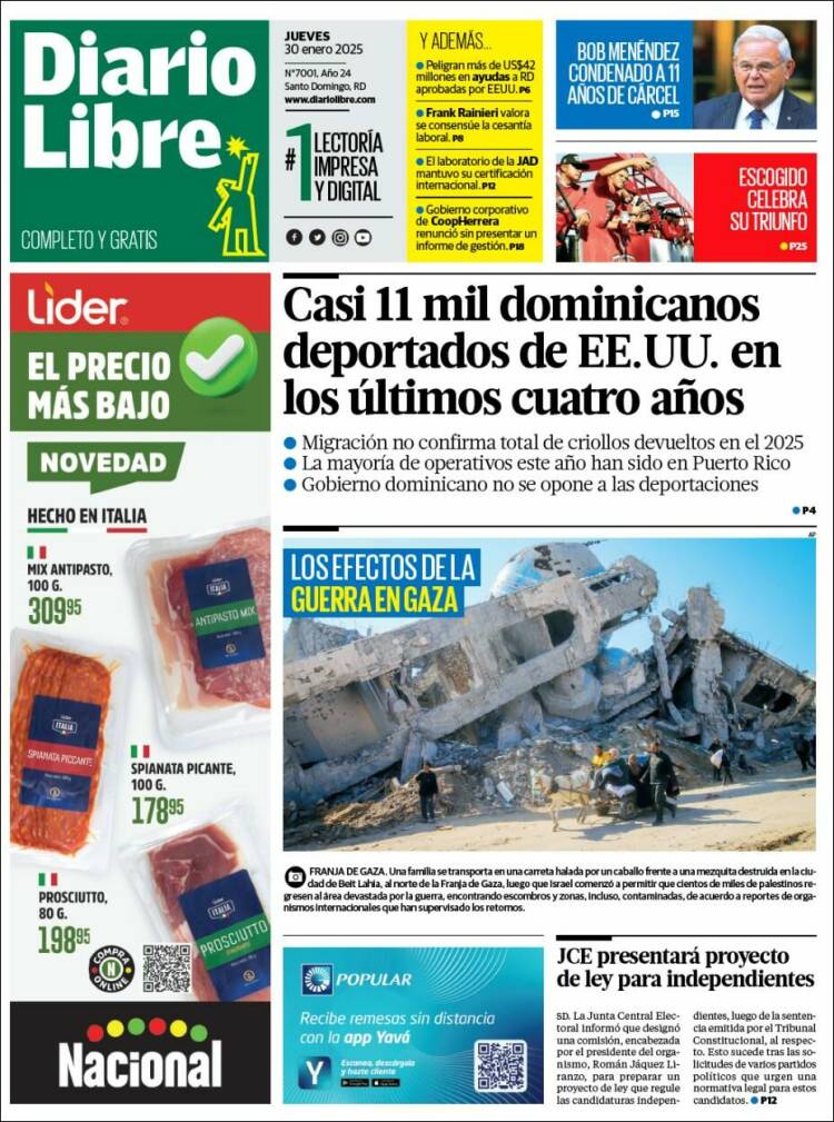 Portada de Diario Libre (R. Dominicana)