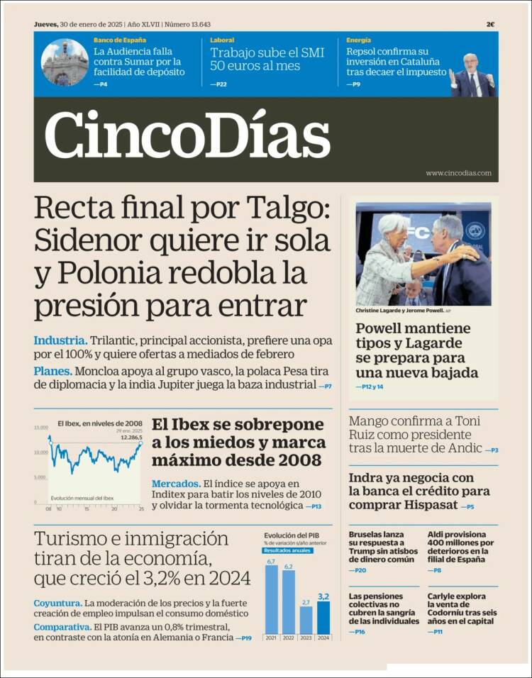 Portada de Cinco Días (Espa&ntilde;a)