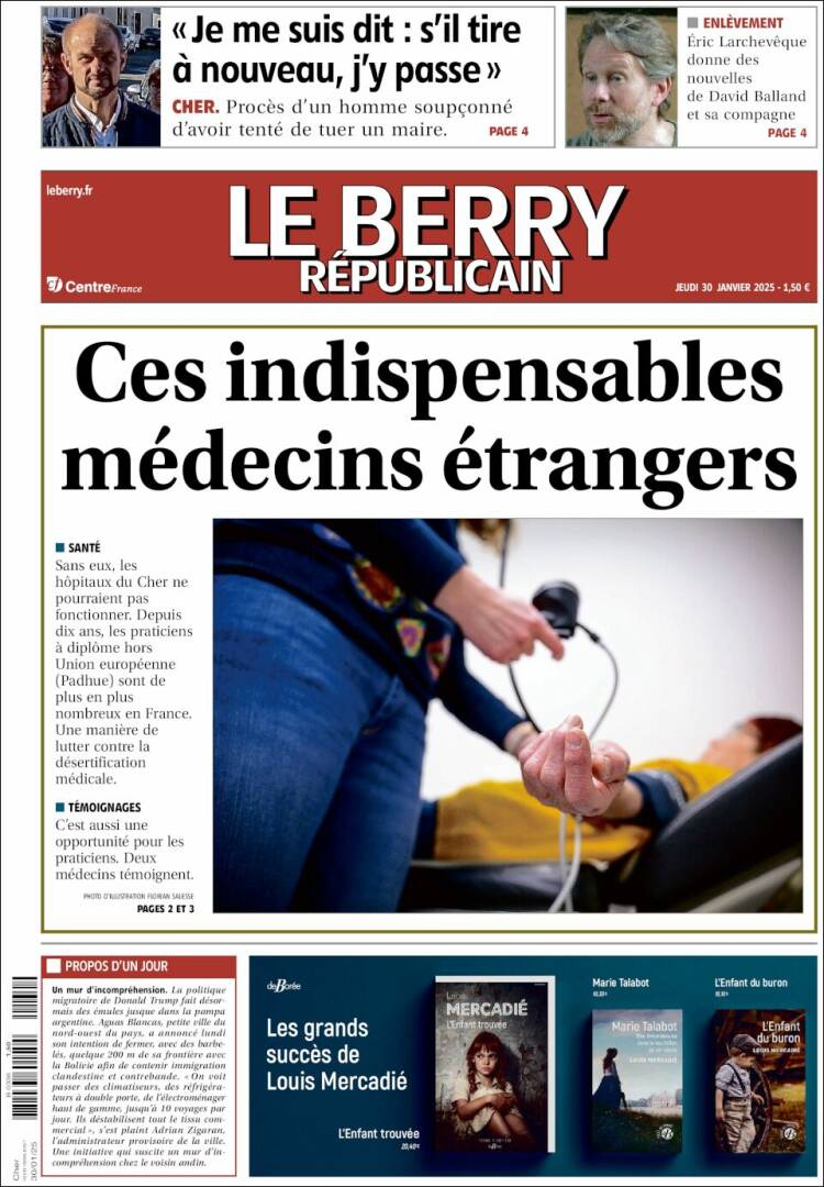 Portada de Berry Republicain (Francia)