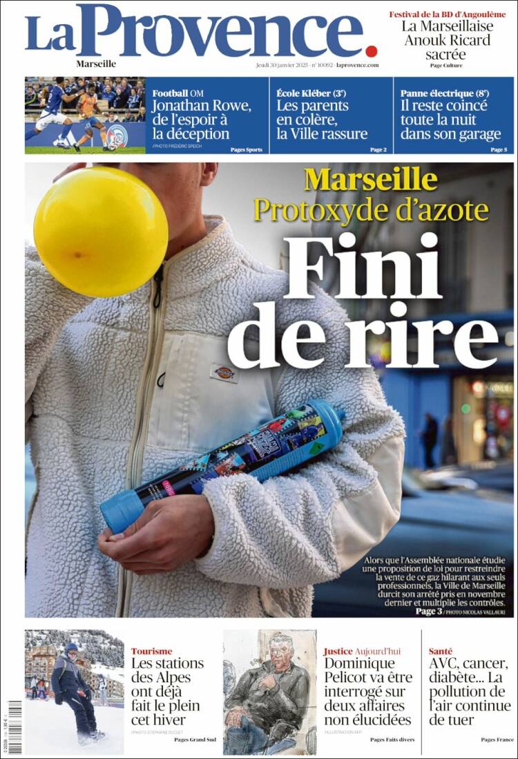 Portada de La Provence (Francia)