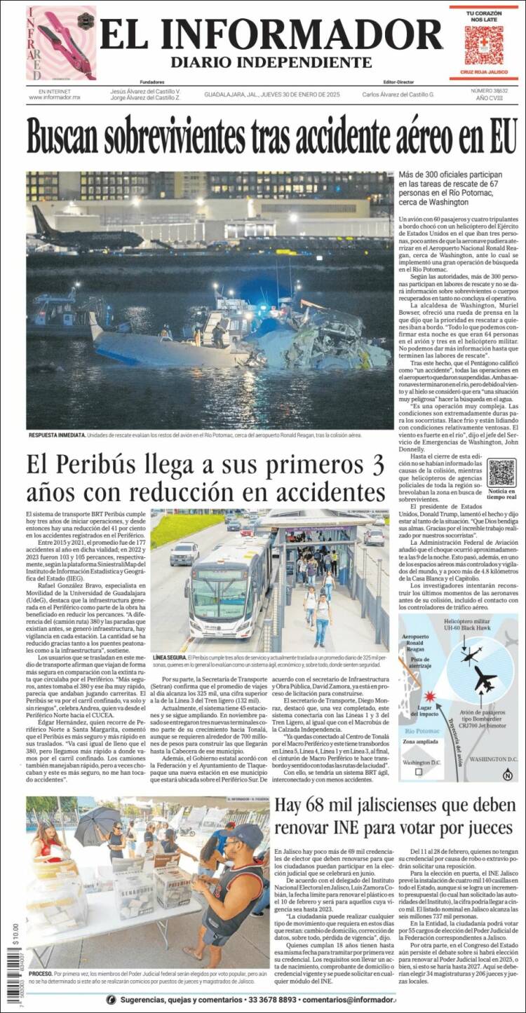 Portada de El Informador (M&eacute;xico)