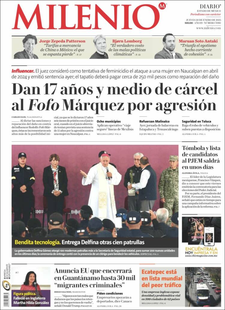 Portada de Milenio - Estado de México (M&eacute;xico)