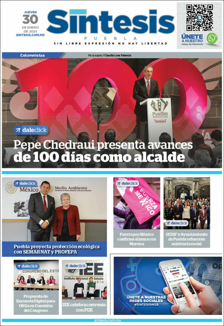 Portada de Síntesis - Puebla (M&eacute;xico)