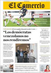 Portada de El Comercio (Perú)