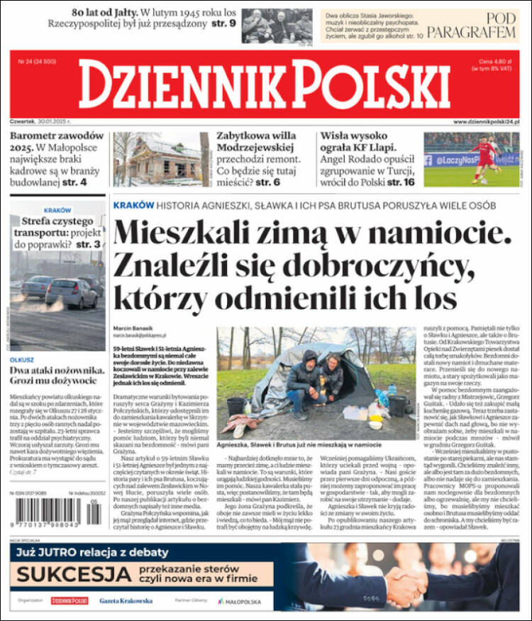 Portada de Dziennik (Polonia)