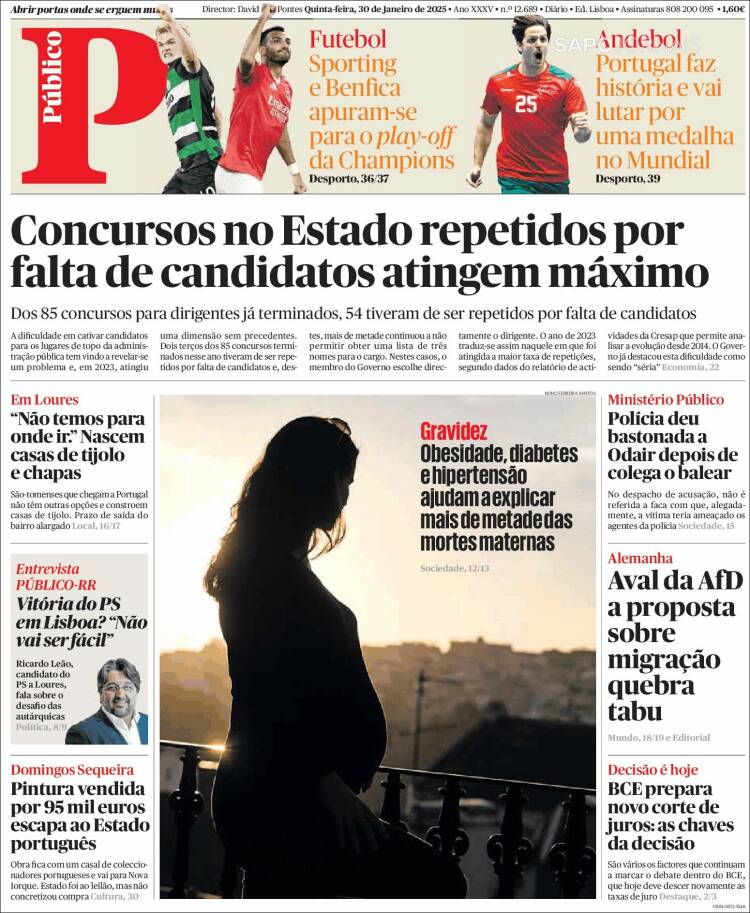 Portada de Público (Portugal)