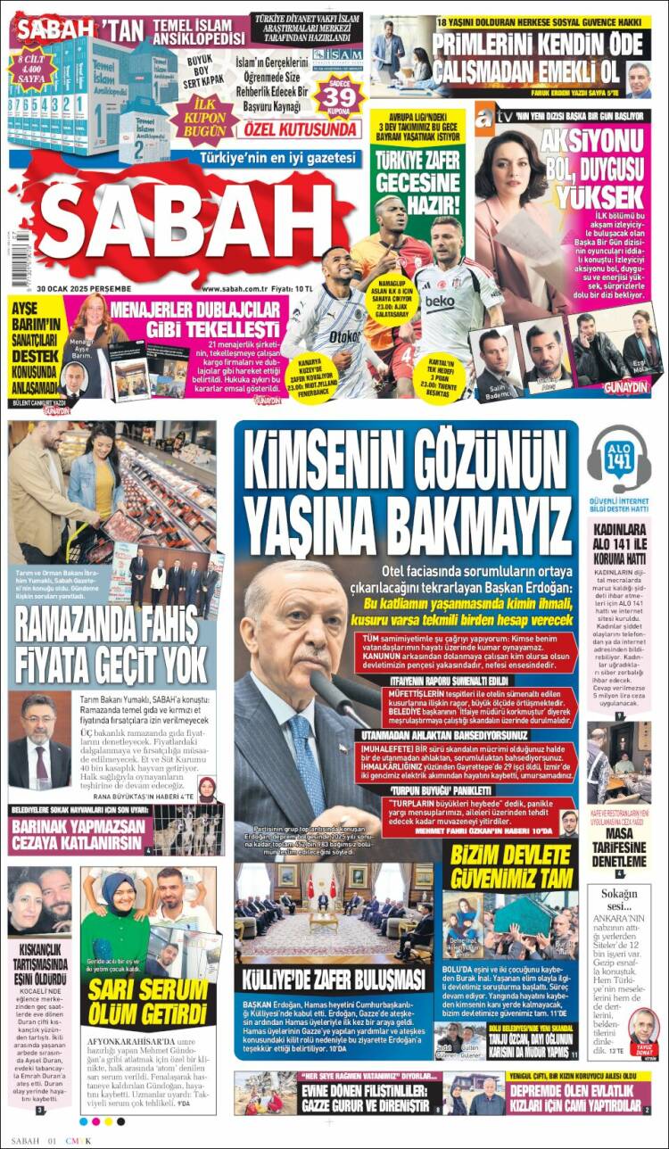 Portada de Sabah (Turqu&iacute;a)