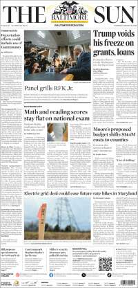 Portada de The Baltimore Sun (USA)