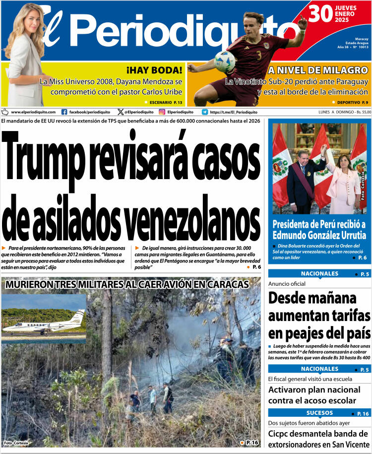 Portada de Periodiquito de Aragua (Venezuela)