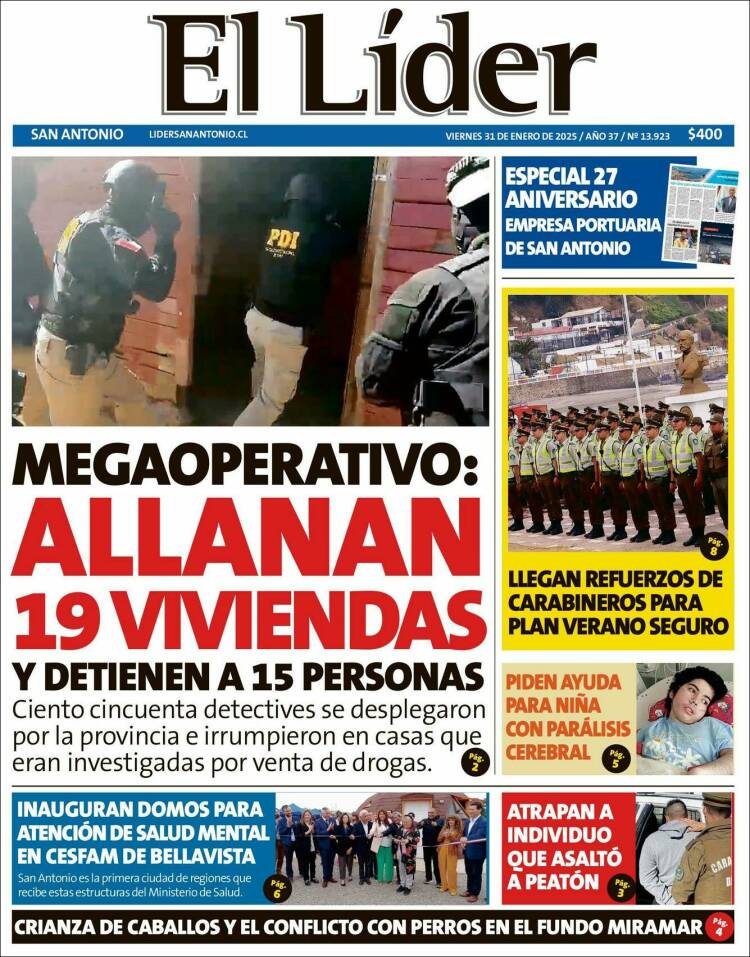 Portada de Lider de San Antonio (Chile)