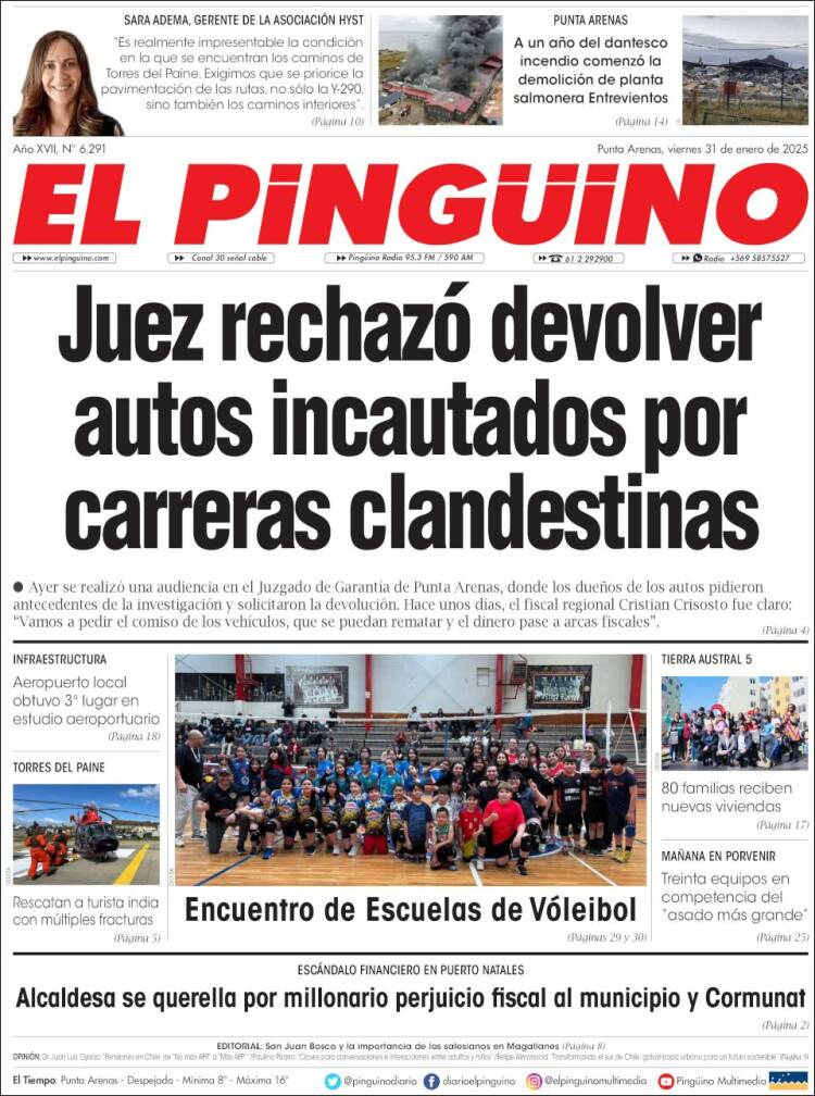 Portada de El Pingüino (Chile)