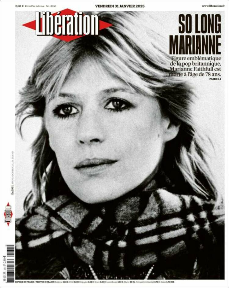Portada de Libération (Francia)
