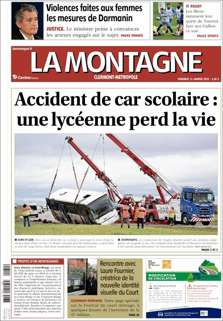 Portada de La Montagne (Francia)