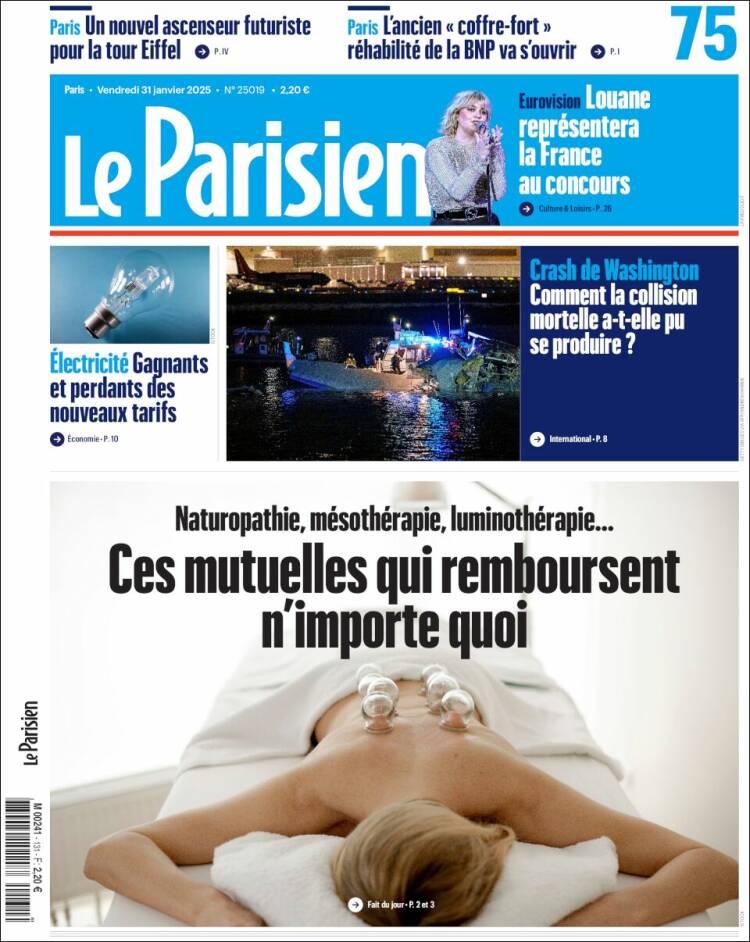 Portada de Le Parisien (Francia)