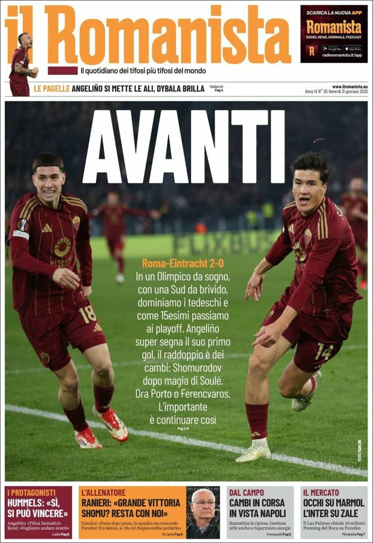 Portada de Romanista (Italia)